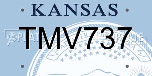 TMV737 Kansas License Plate