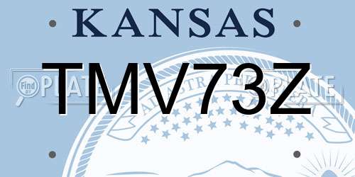TMV73Z Kansas License Plate