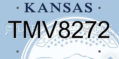 TMV8272 Kansas License Plate