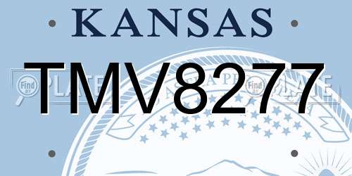 TMV8277 Kansas License Plate