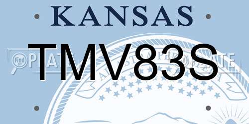 TMV83S Kansas License Plate