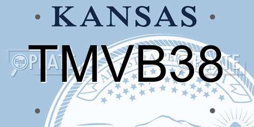 TMVB38 Kansas License Plate