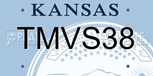 TMVS38 Kansas License Plate