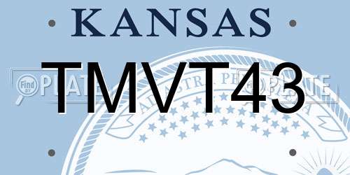TMVT43 Kansas License Plate