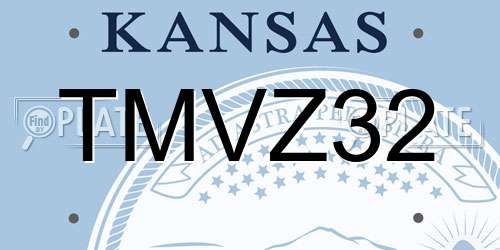 TMVZ32 Kansas License Plate