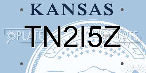 TN2I5Z Kansas License Plate