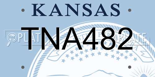 TNA482 Kansas License Plate