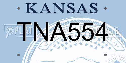 TNA554 Kansas License Plate