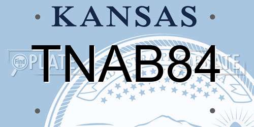 TNAB84 Kansas License Plate