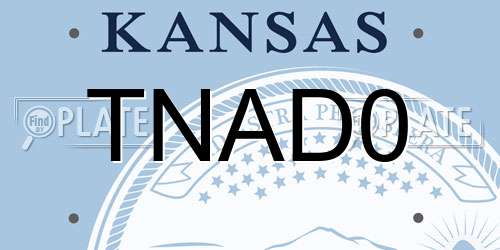 TNAD0 Kansas License Plate