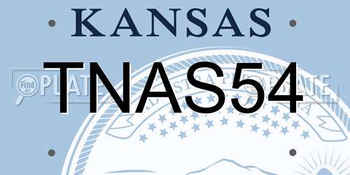 TNAS54 Kansas License Plate
