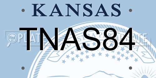 TNAS84 Kansas License Plate