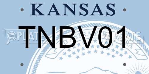 TNBV01 Kansas License Plate