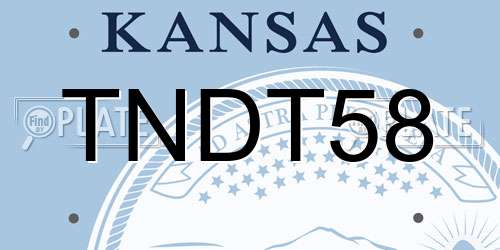 TNDT58 Kansas License Plate
