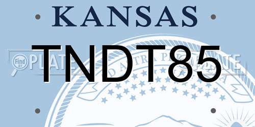 TNDT85 Kansas License Plate