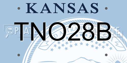 TNO28B Kansas License Plate