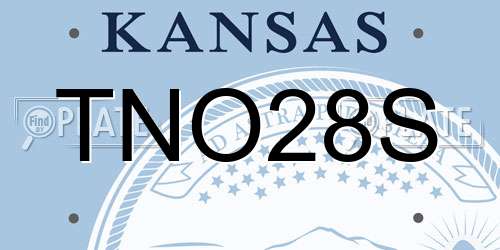 TNO28S Kansas License Plate