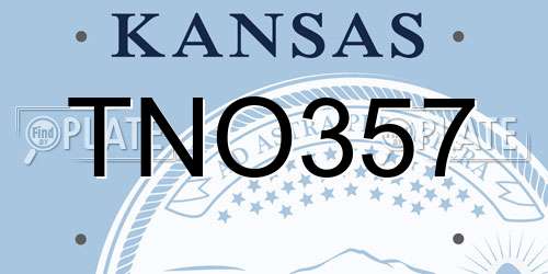 TNO357 Kansas License Plate