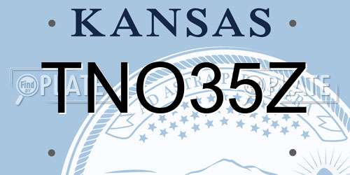 TNO35Z Kansas License Plate