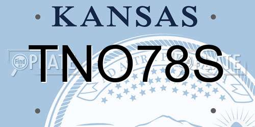 TNO78S Kansas License Plate