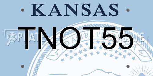 TNOT55 Kansas License Plate