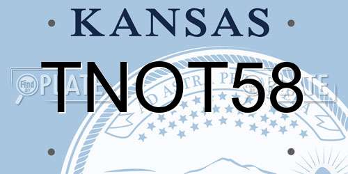 TNOT58 Kansas License Plate