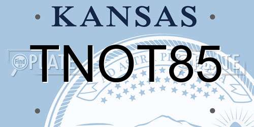TNOT85 Kansas License Plate
