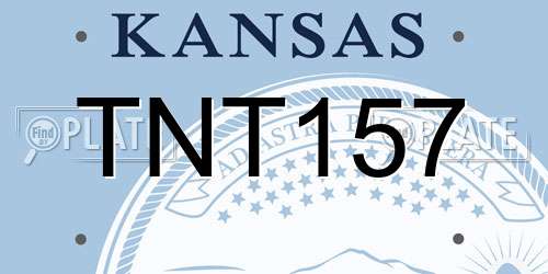 TNT157 Kansas License Plate