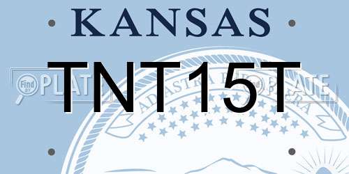 TNT15T Kansas License Plate