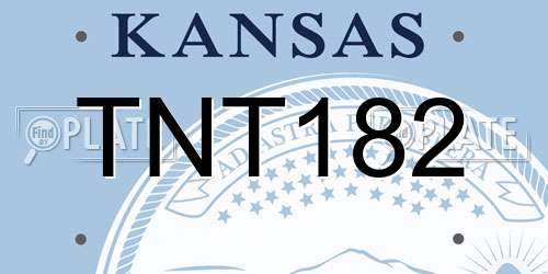 TNT182 Kansas License Plate