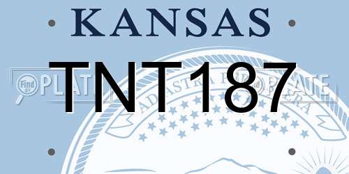 TNT187 Kansas License Plate