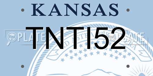 TNTI52 Kansas License Plate