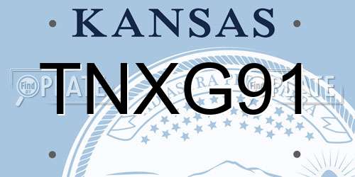 TNXG91 Kansas License Plate