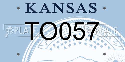 TO057 Kansas License Plate