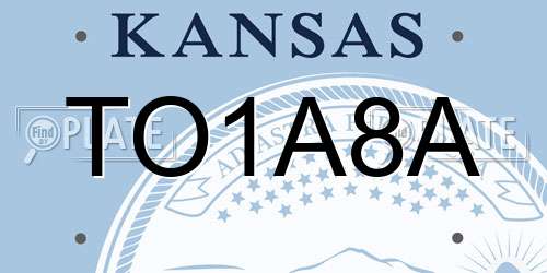 TO1A8A Kansas License Plate