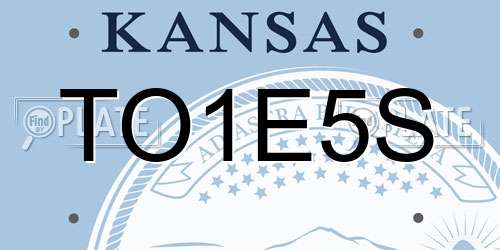 TO1E5S Kansas License Plate