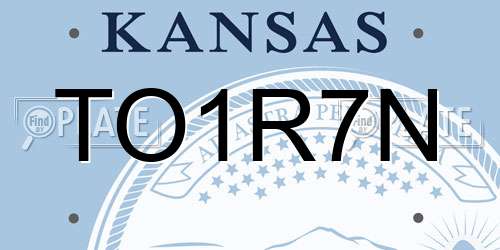 TO1R7N Kansas License Plate