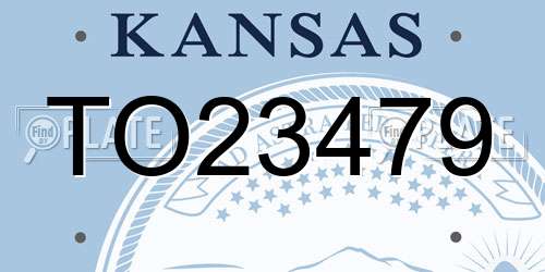 TO23479 Kansas License Plate