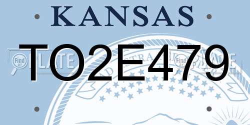 TO2E479 Kansas License Plate