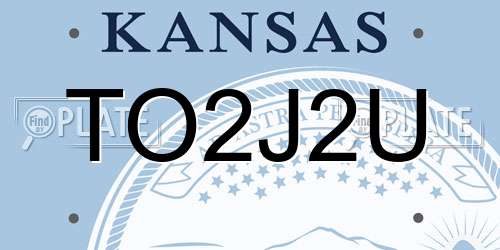TO2J2U Kansas License Plate