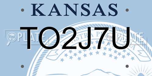 TO2J7U Kansas License Plate