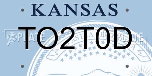 TO2T0D Kansas License Plate