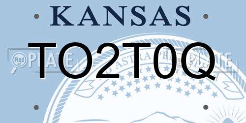 TO2T0Q Kansas License Plate