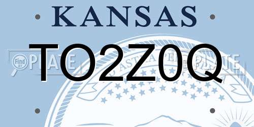 TO2Z0Q Kansas License Plate
