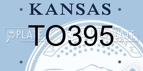 TO395 Kansas License Plate
