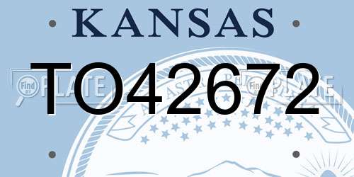 TO42672 Kansas License Plate