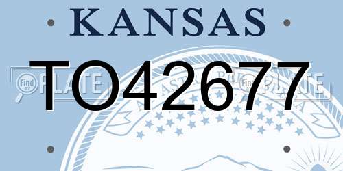 TO42677 Kansas License Plate