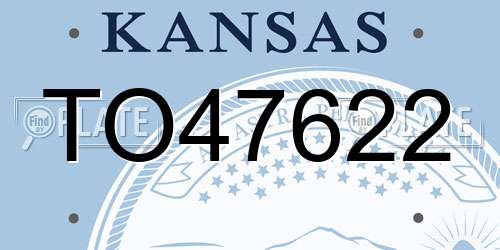 TO47622 Kansas License Plate