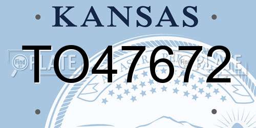 TO47672 Kansas License Plate