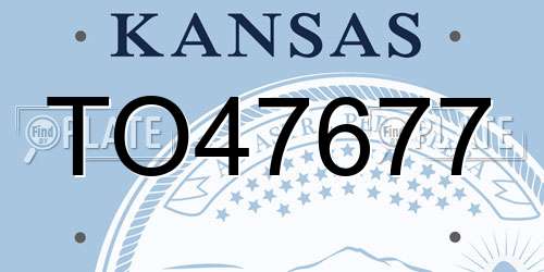 TO47677 Kansas License Plate
